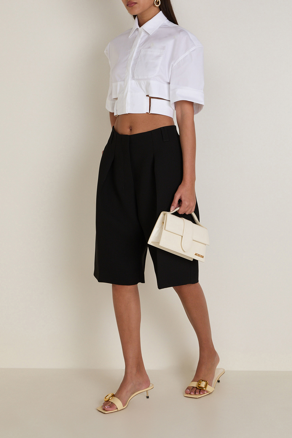 חולצה מכופתרת קרופ